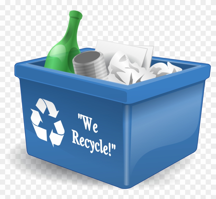 Recycle, Bin, Container, Recycling, Box, Trash Can - Recycling Box Clipart