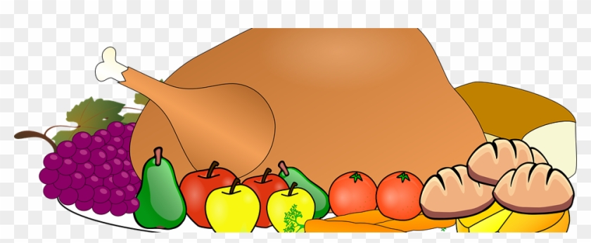Open Thanksgiving Day - Turkey Meal Clip Art - Png Download