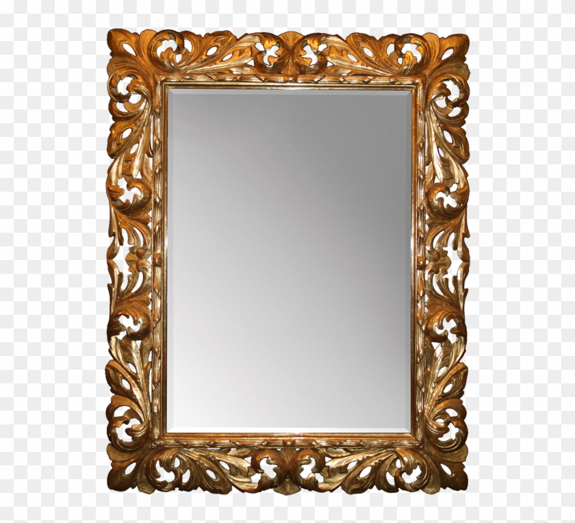 Florentine Frame - Gold Picture Frame Portrait Clipart