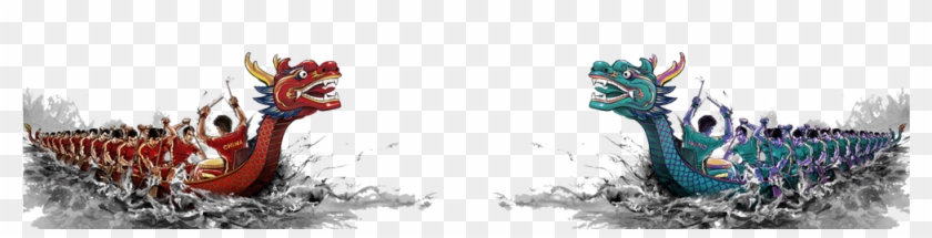Hong Kong Dragon Boat Carnival Png Transparent Image - Chinese Dragon Festival Background Clipart