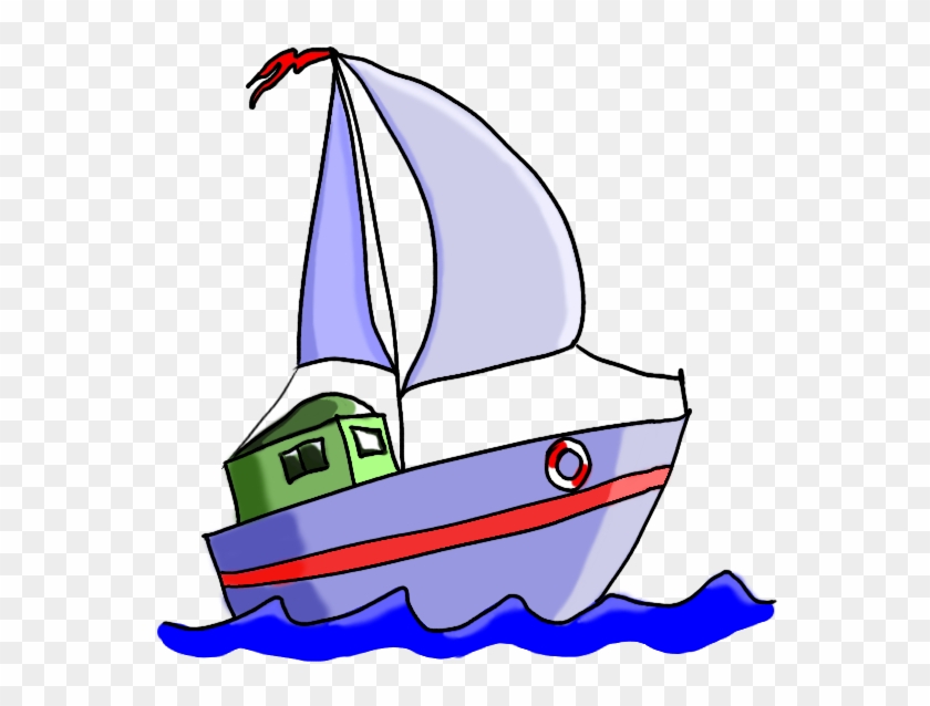 Cartoon Sail Boat - Cartoon Image Of Boat Clipart