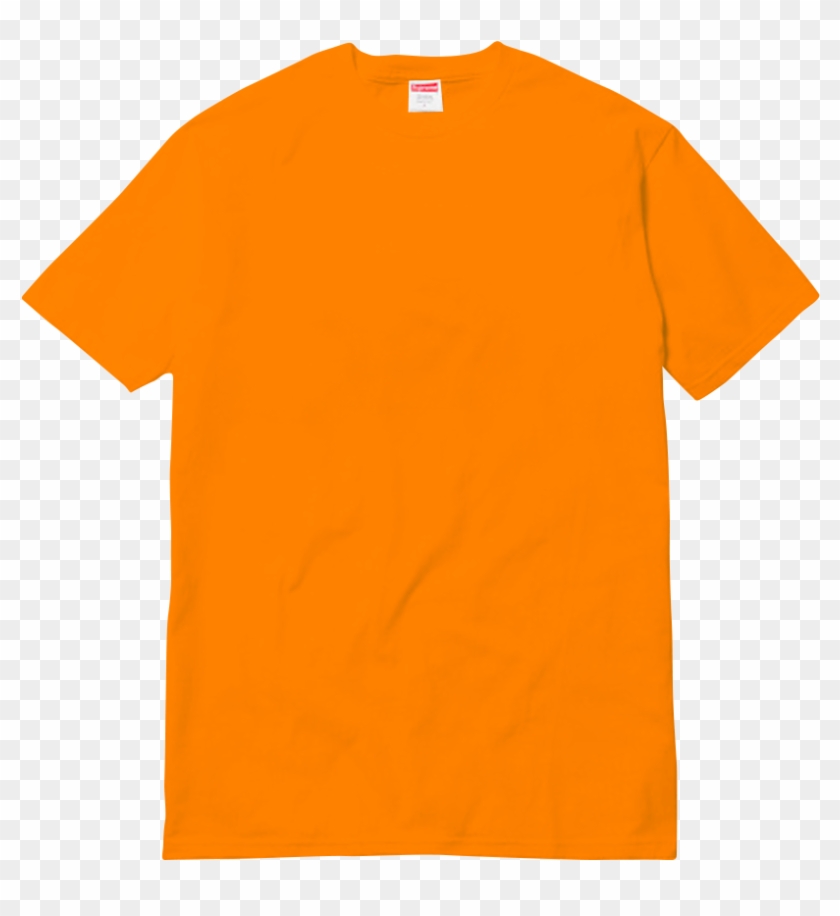 Design Your Own Supreme Milan Opening Tee - Orange Short Sleeve Shirt Clipart #579575