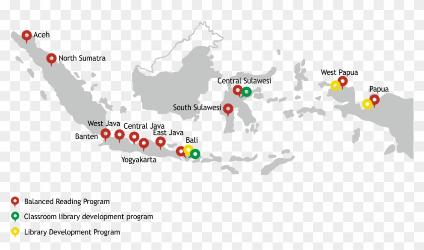 Book Development Programs And Library Development Programs, - Peta Indonesia Vector High Resolution Clipart