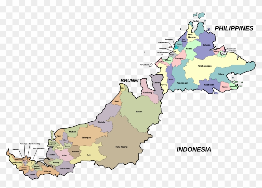 This Free Icons Png Design Of Sabah And Sarawak Parliamentary - Sarawak And Sabah Map Clipart