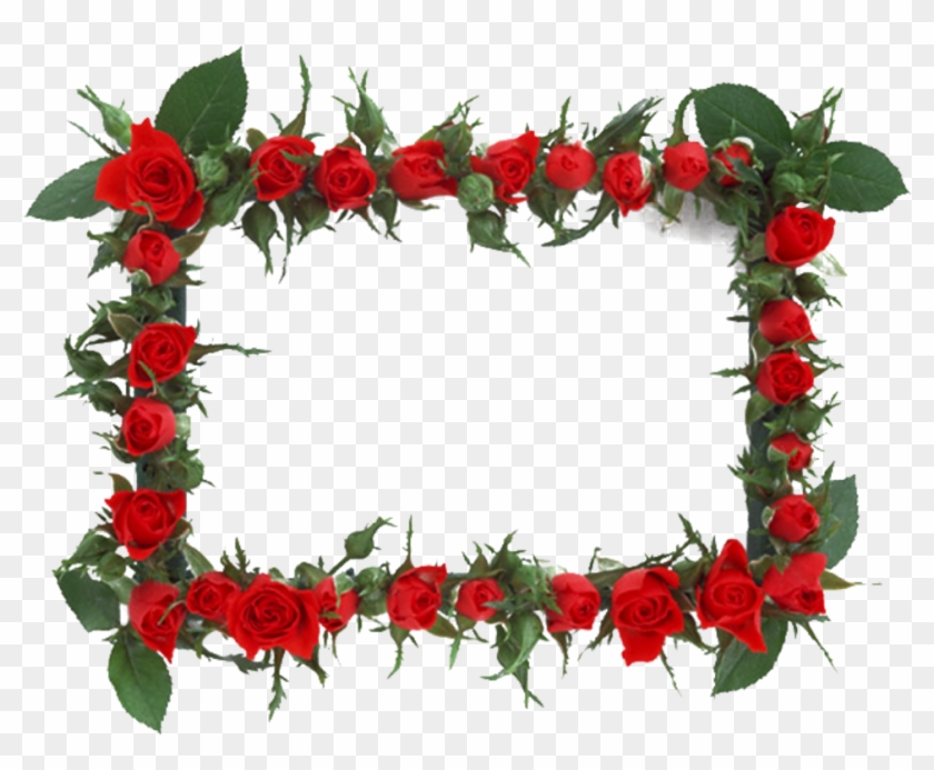 #mq #green #roses #red #flower #flowers #frame #frames - Shab E Barat Png Clipart