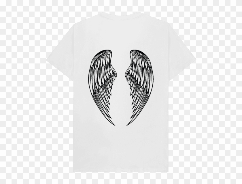 Home > Men > T Shirts > Angels Wings Back White - Sketch Clipart #5700830