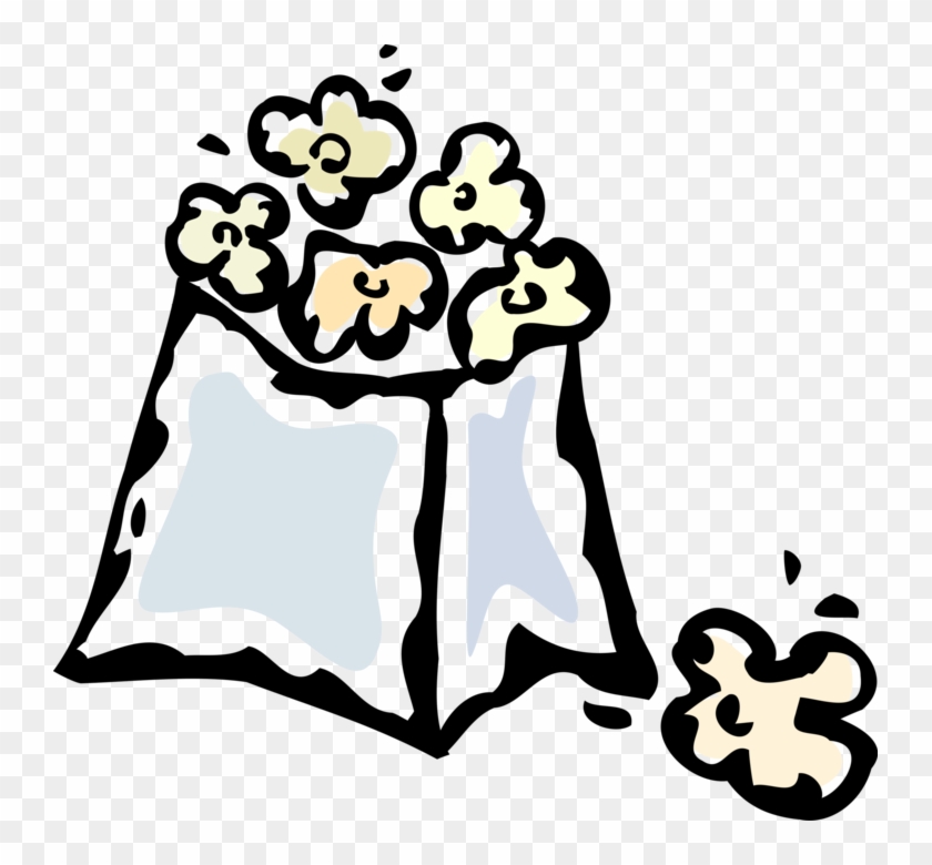 Vector Illustration Of Popping Corn Popcorn Snack Food Clipart