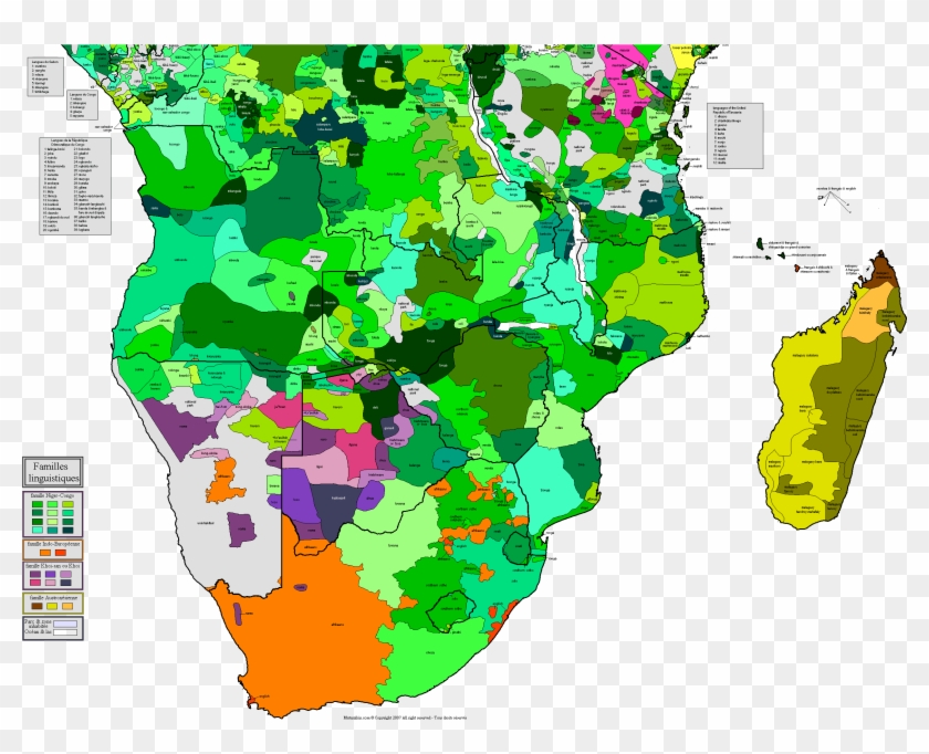 Xmaps For Africa Languages In Southern Africa Maps - Language Map Democratic Republic Of Congo Clipart