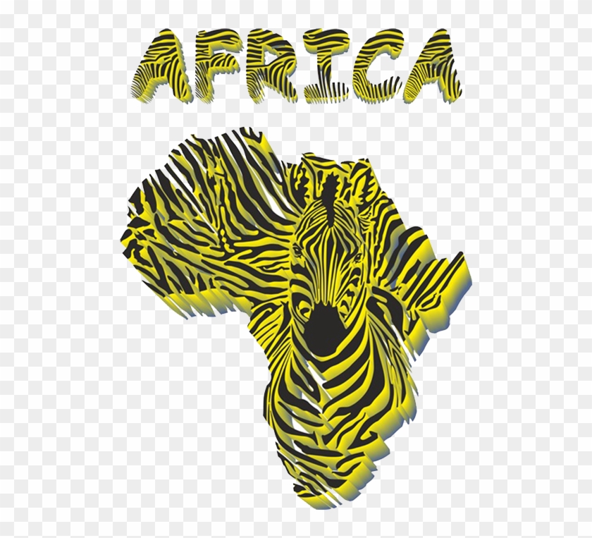Picture Transparent Stock Giraffe Zebra Illustration - Creative Africa Map Clipart #5701475