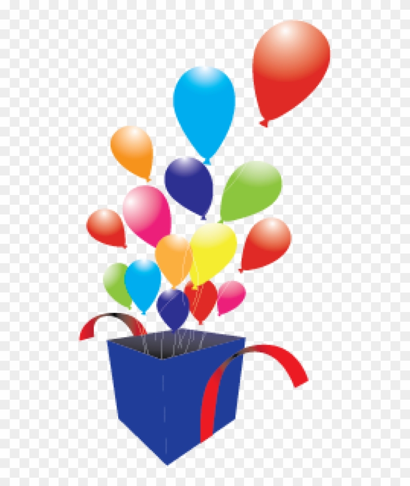 Box Of Balloons - Imagenes De Globos Vectores Clipart #5701683
