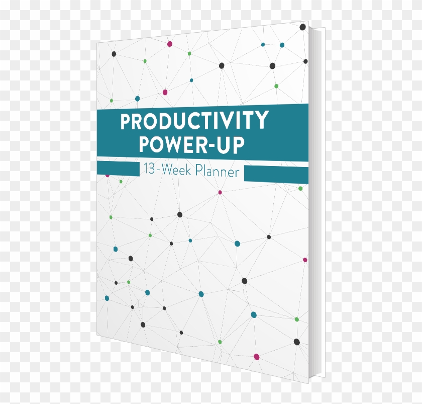 Productivity Power Up 13 Week Planner 3d Book Cover - Poster Clipart
