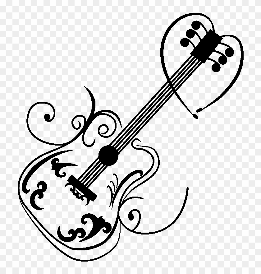 Sticker Musique Guitare Classique Ambiance Sticker - Violin Clipart