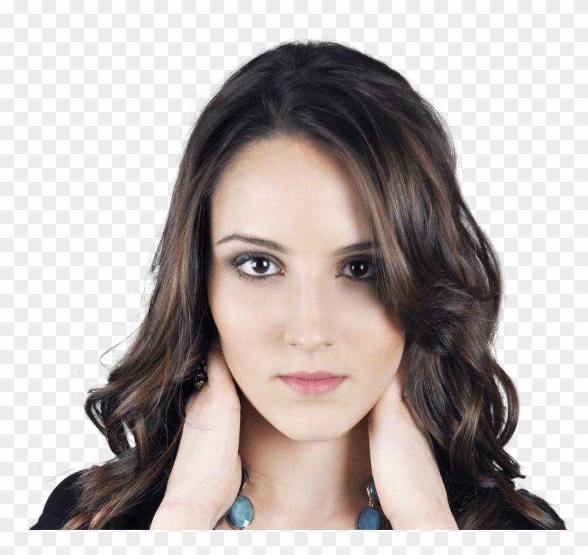 Beautiful Woman Face Transparent Background - Head Hair Clipart #5702746