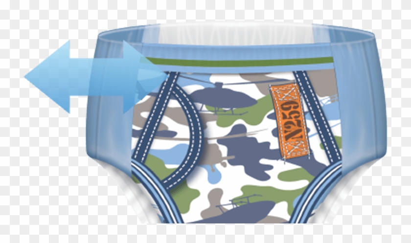 Calzoncitos Camuflados Elastizados Goodnites® Para - Boys Goodnighties Diaper Designs Clipart
