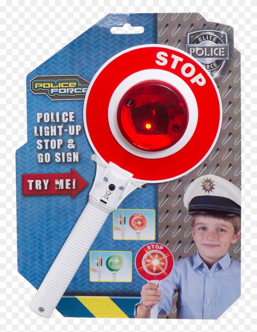 Police Light Up Stop&amp - Security Clipart
