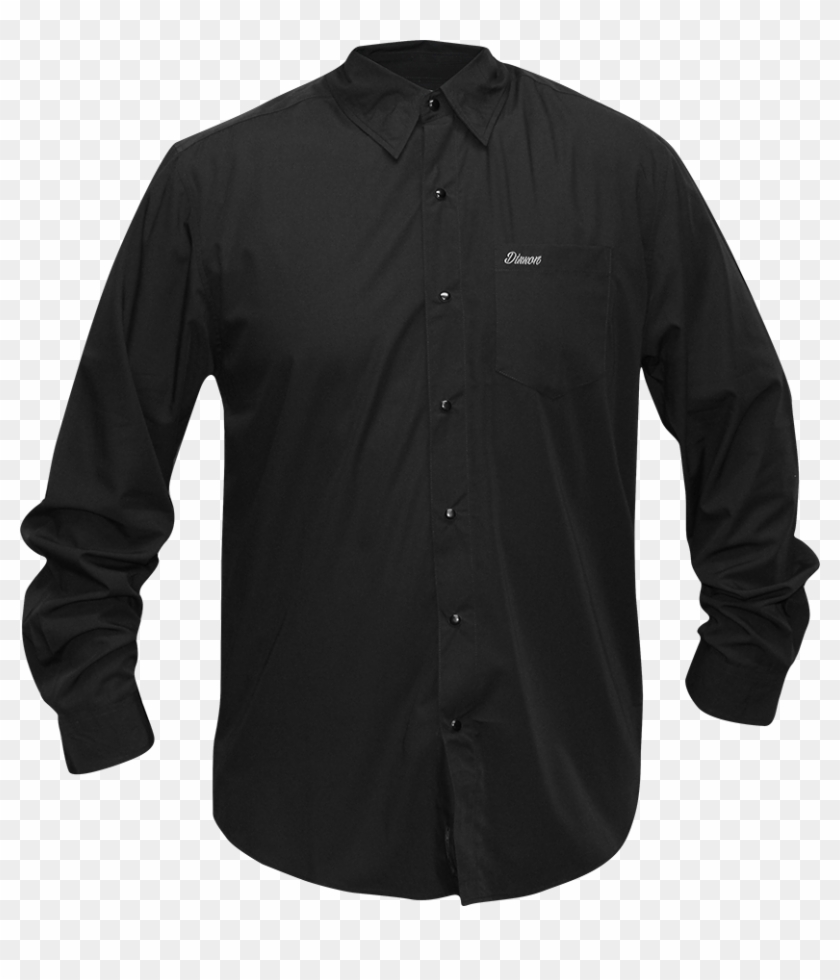 Bamboo Long Sleeve Dress - All Black Button Up Long Sleeve Clipart #5704945
