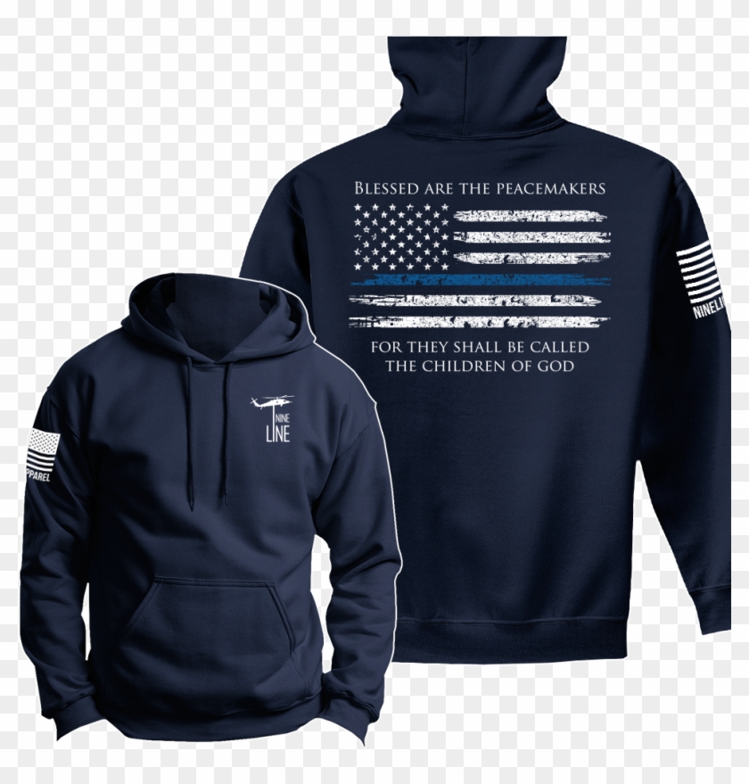 Thin Blue Line "blessed Are The Peacemakers" - Nine Line Apparel Police Clipart #5705303