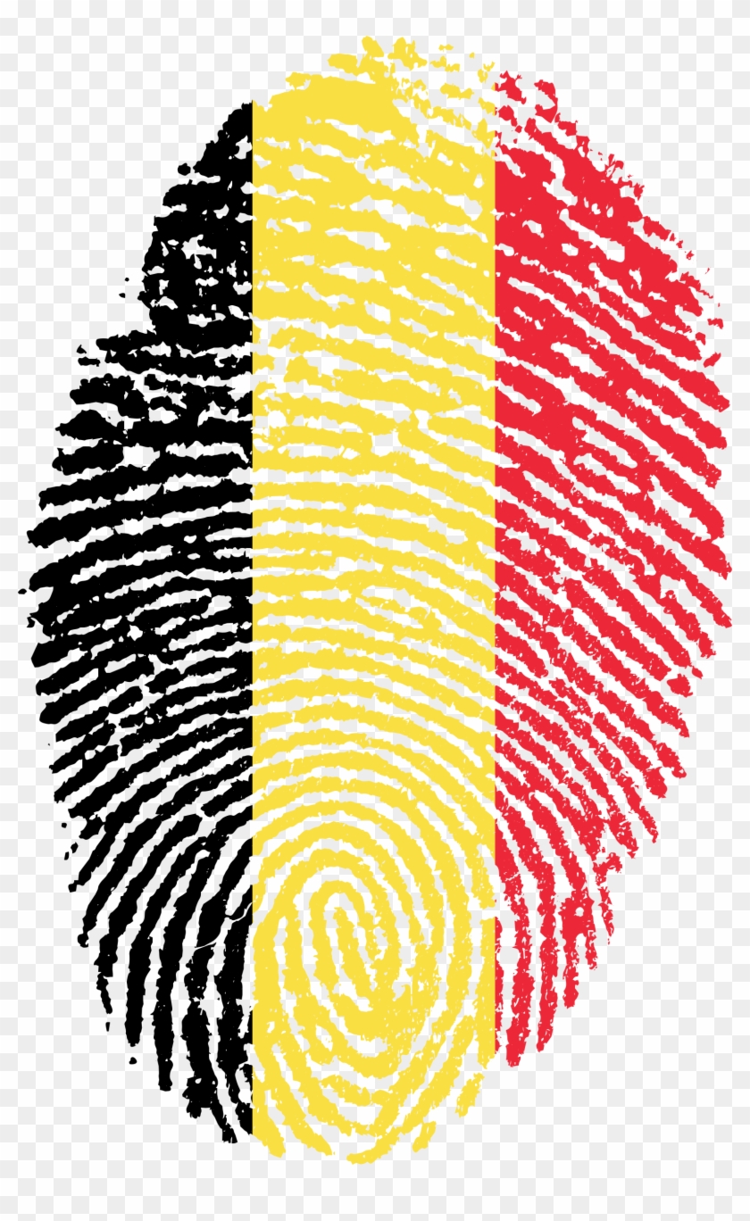 Belgium Flag Fingerprint Country - Kuwait Fingerprint Clipart #5705468