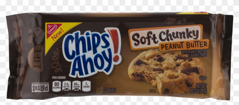 Soft Chunky Peanut Butter Cookies, - Chips Ahoy Double Chocolate Thins Clipart #5705795
