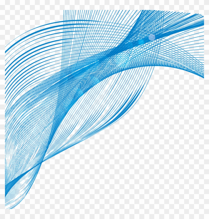 Vector Curve Turquoise Blue Background - Transparent Line Curve Vector Png Clipart #5707027