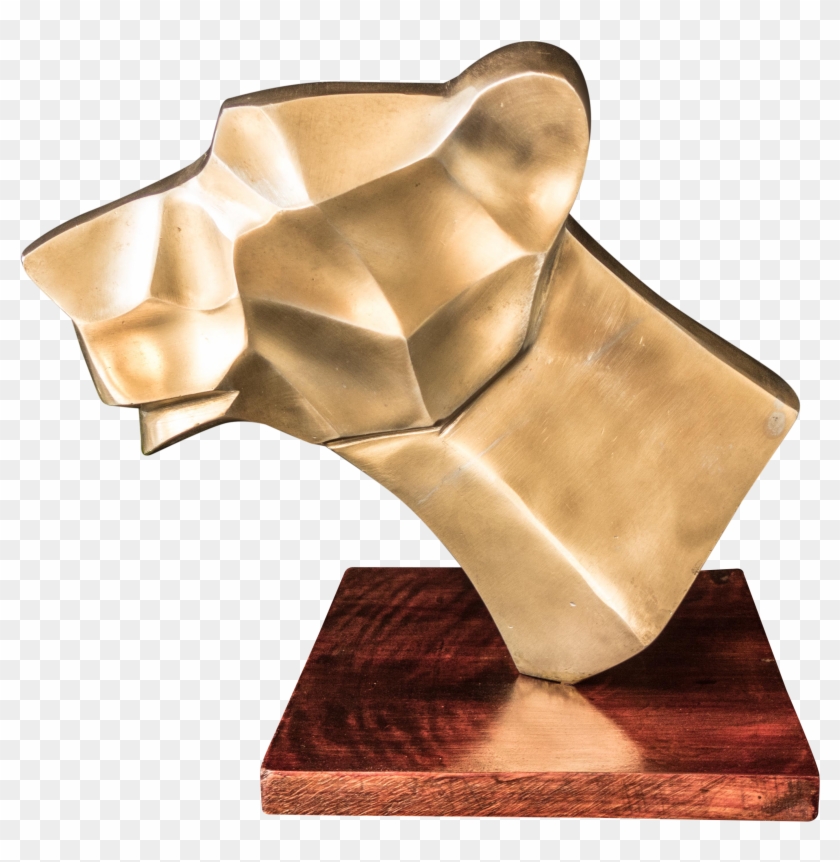Large Brass Jaguar Head Sculpture Statue Bust On Chairish - Bronze Sculpture Clipart #5707177