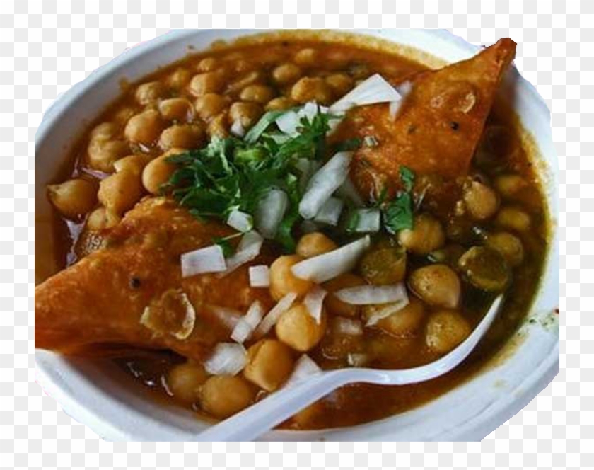 Samosa Channa 1 Plate - Bhopal Famous Food Clipart