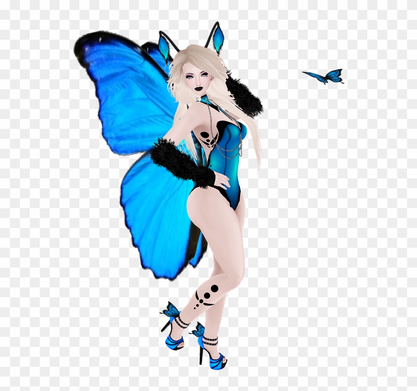 Fantasy Fairytale Fairy Butterfly Female - Cartoon Clipart