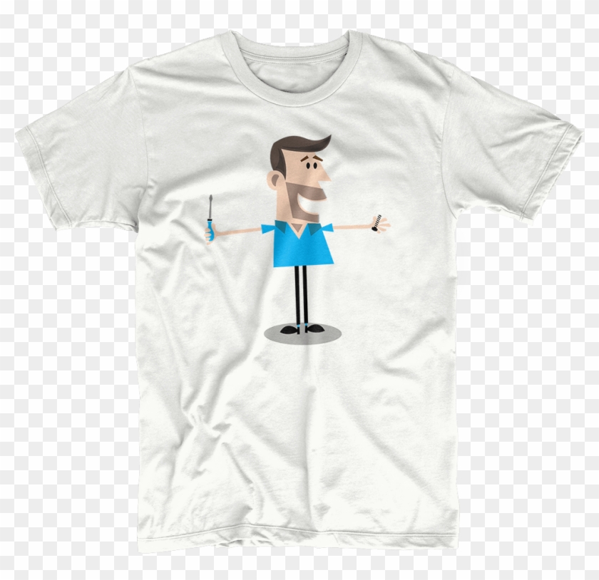 Cartoon Handyman T-shirt - Darwin Shirt Clipart #5707632