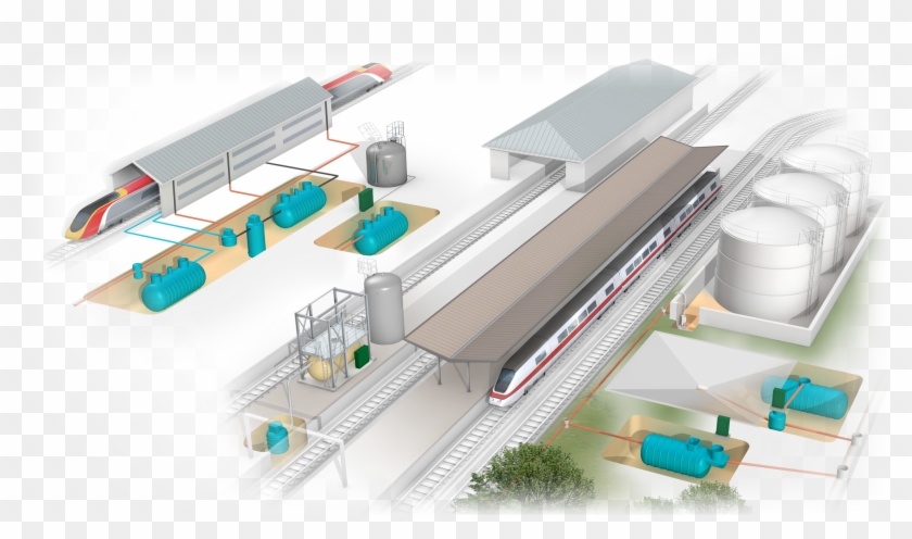 Rail Applications - Railway Station Rainwater Harvesting In Washing Clipart