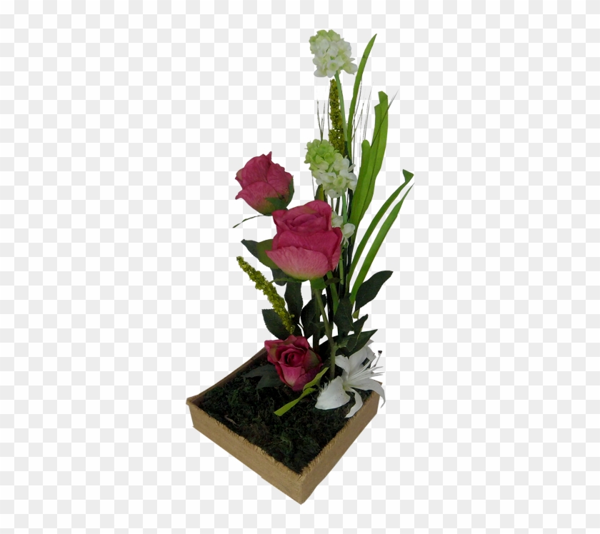 Arreglo De Flores Base De Madera Forrada Con Bring - Bouquet Clipart #5708180