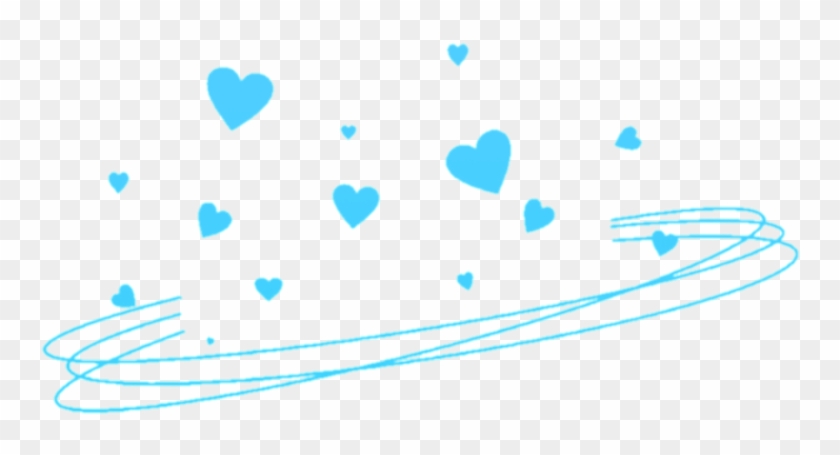 Crown Filter Blue Kawaii Cute Sticker Nany♡♡ - Blue Heart Crown Png Clipart