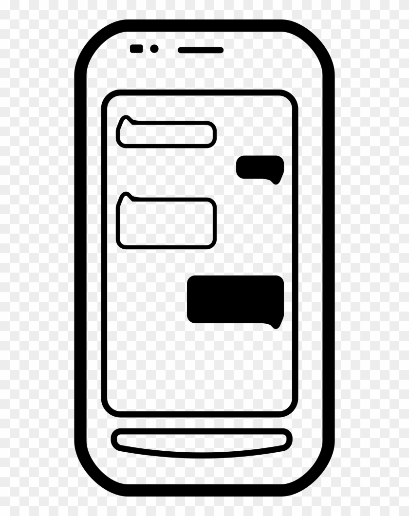 Chat Bubbles On Phone Screen Comments Clipart