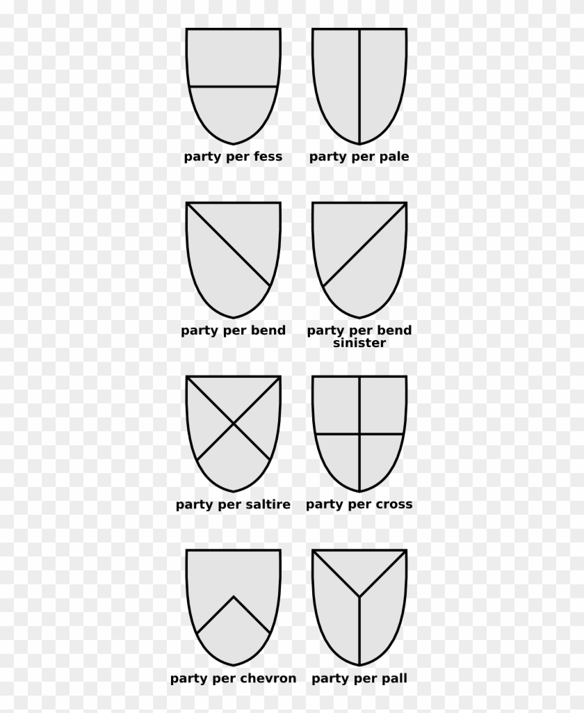 Common Divisions Of The Field - Heraldry Divisions Clipart #5710136