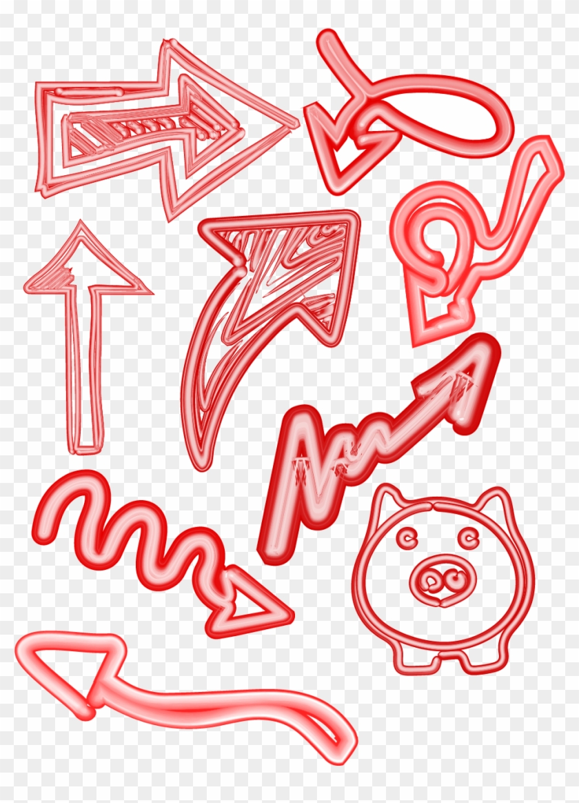 Neon Color Red Simple Ai Vector Black Background Png - Vector Graphics Clipart