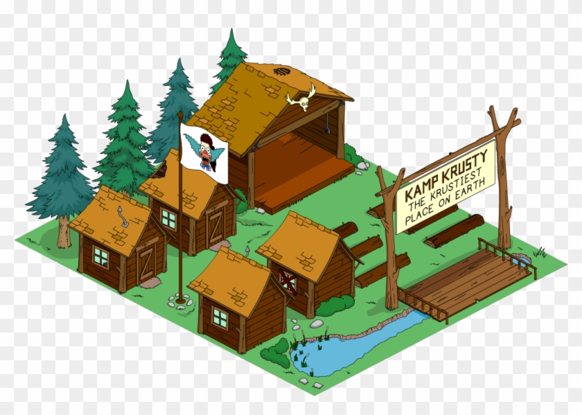 Tapped Out Kamp Krusty - Kamp Krusty Simpsons Hit And Run Clipart #5710601