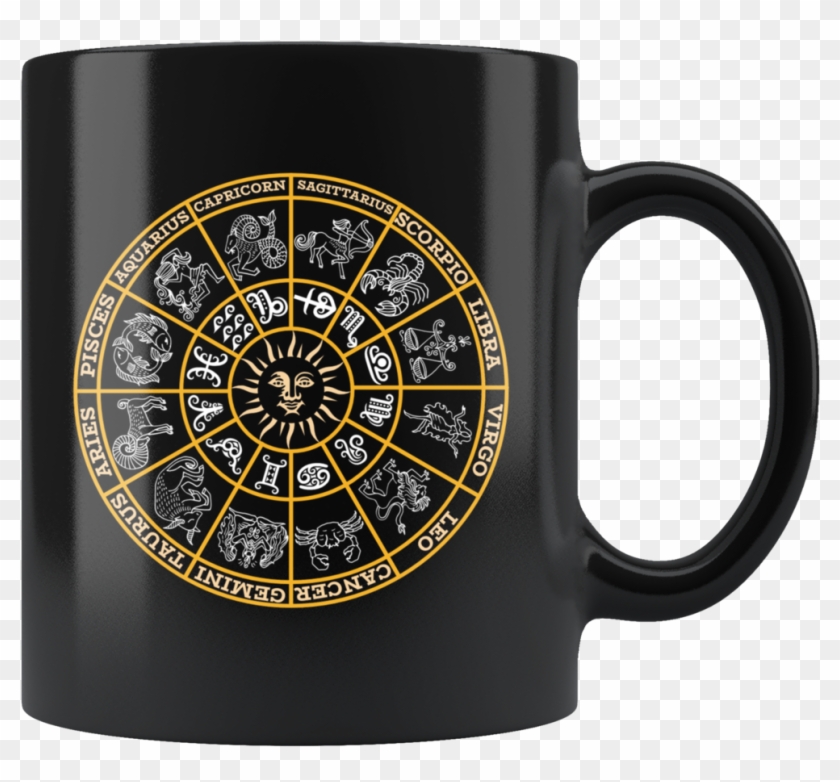 Astrology Coffee Mug Zodiac Wheel Horoscope Signs Gift - Coffee Cup Clipart #5710841