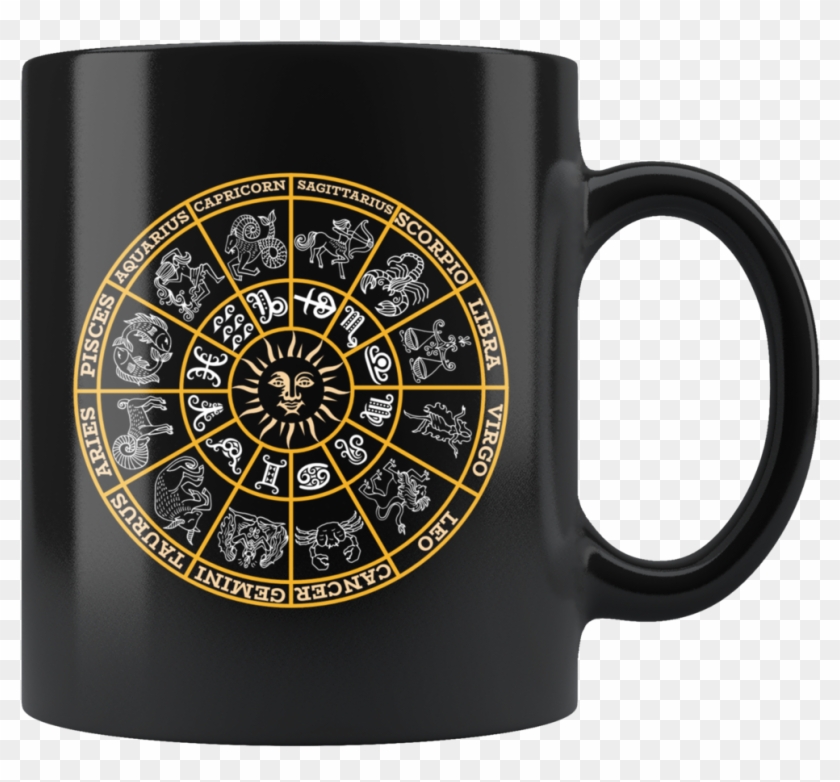 Astrology Coffee Mug Zodiac Wheel Horoscope Signs Gift - Coffee Cup Clipart