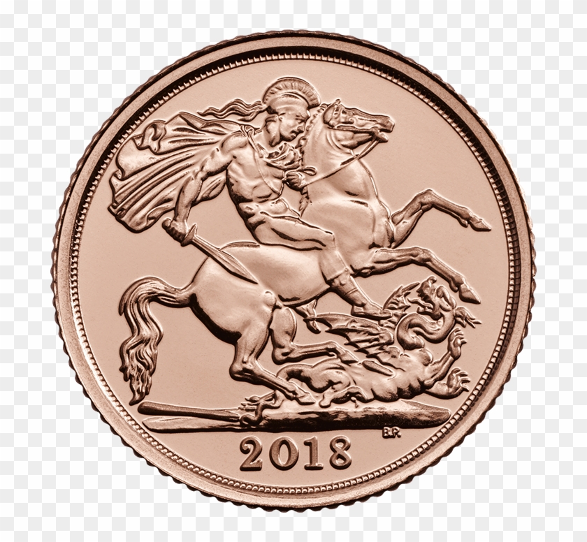 The Half Sovereign 2018 Gold Coin - 2019 Gold Sovereign Clipart #5711036