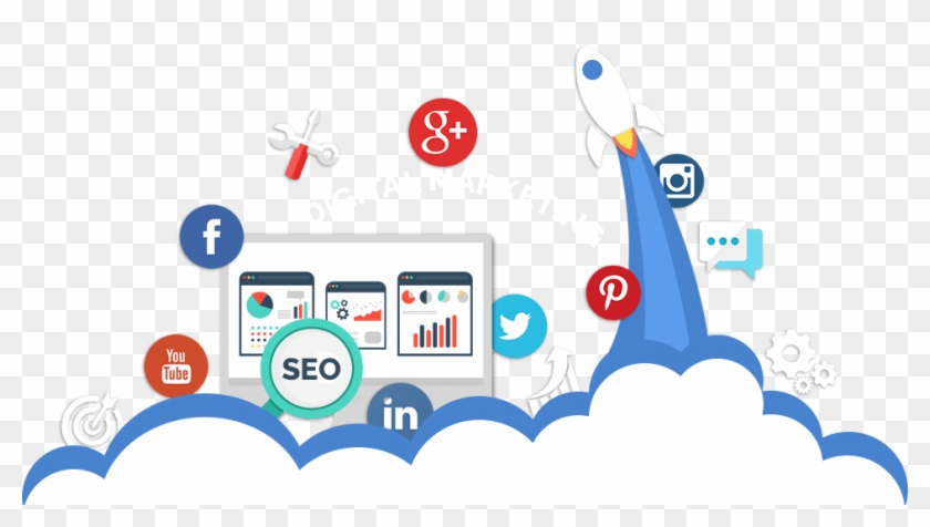 Digital Marketing Company Services - Cartoon Clipart #5711127