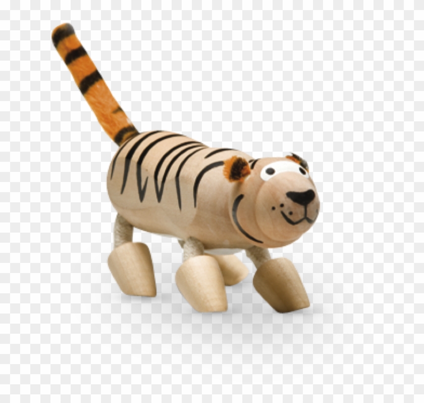 Tiger - Anamalz Wooden Tiger Figure Clipart #5711612