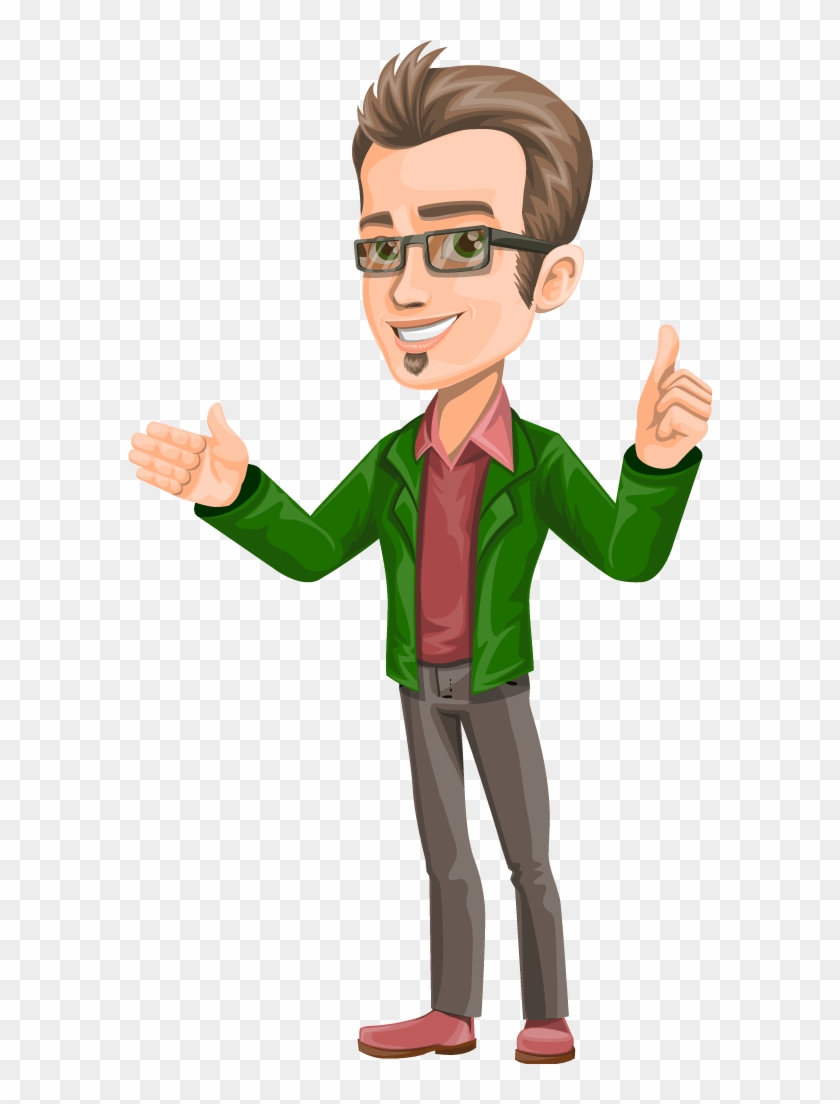 Thumbs Up Vector Png Download - Man Cartoon Character Png Clipart