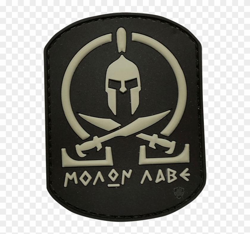 Black Molon Labe Morale Patch - Molon Labe Patch 3d Clipart