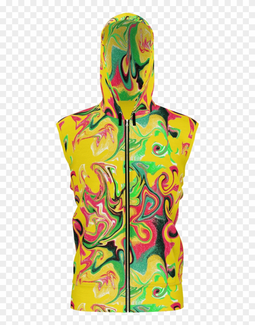 Yellow Hoodie African Colors Swirl Jacket - Hoodie Clipart #5712989