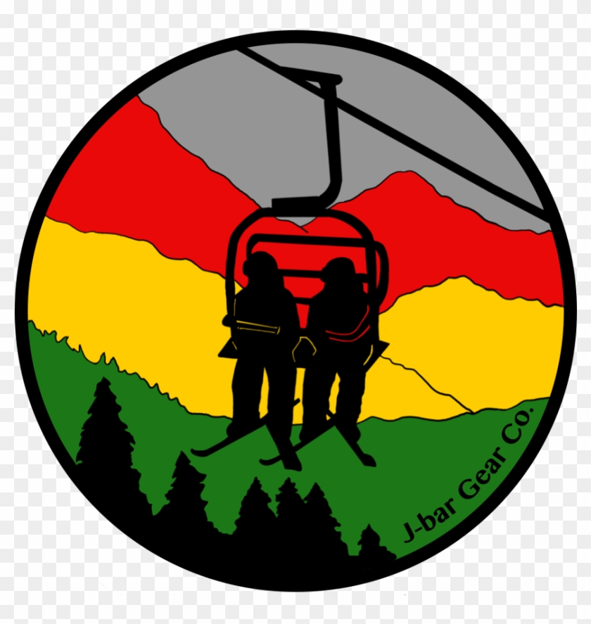 Chairlift Rasta Sticker 4" Clipart , Png Download - Rasta Chair Lift Transparent Png #5713362