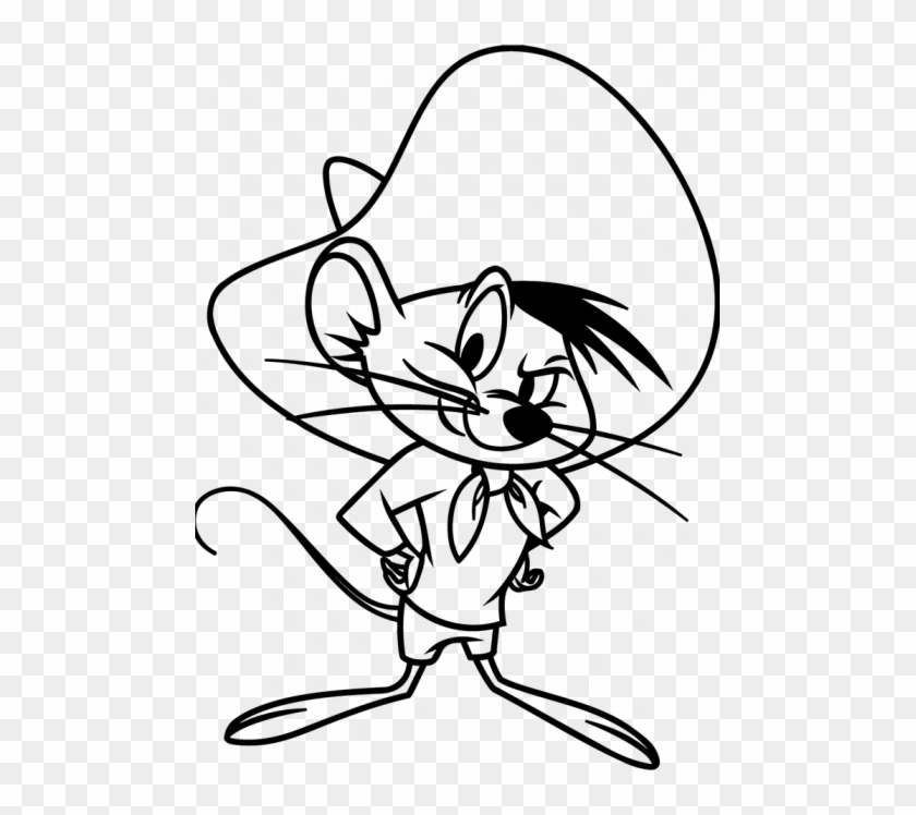 Speedy Gonzales Coloring Pages - Line Art Clipart #5713670