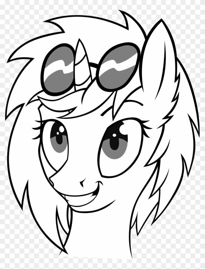 Artist Alcesmire Dj Pon Female Artistalcesmire - Line Art Clipart #5713673