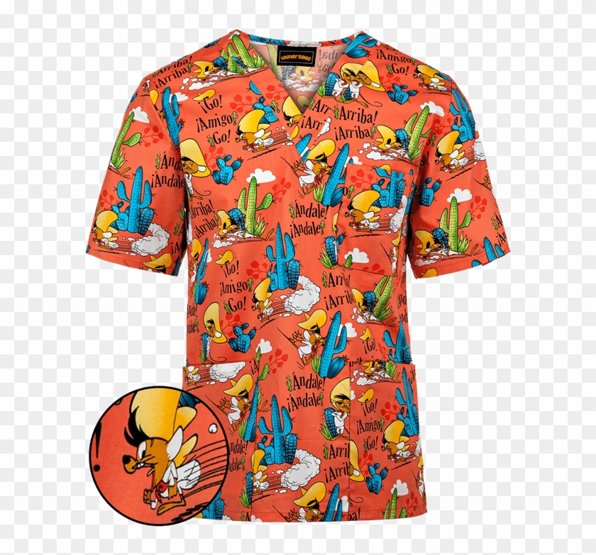 Ck701ltz - Speedy Gonzales Scrub Top Clipart #5713802