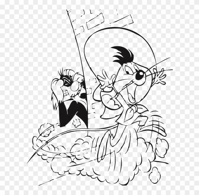 Speedy Gonzales Escape Coloring Pages - Cartoon Clipart