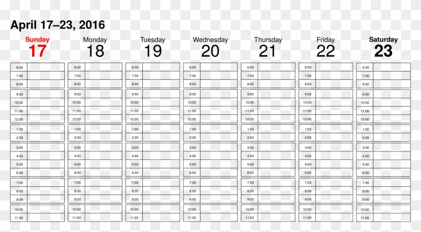 Would You Know A Weekly Calendar Template 53 Weeks - Latex Clipart