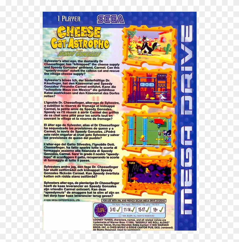 Cheese Cat Astrophe Starring Speedy Gonzales Megadrive Clipart